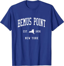 Bemus Point New York NY T-Shirt Vintage Athletic Sports Design Tee