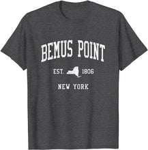 Bemus Point New York NY T-Shirt Vintage Athletic Sports Design Tee