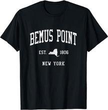 Bemus Point New York NY T-Shirt Vintage Athletic Sports Design Tee