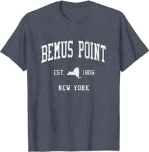 Bemus Point New York NY T-Shirt Vintage Athletic Sports Design Tee