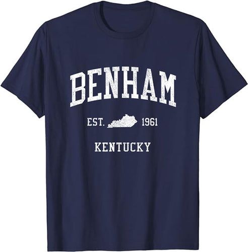 Benham Kentucky KY T-Shirt Vintage Athletic Sports Design Tee