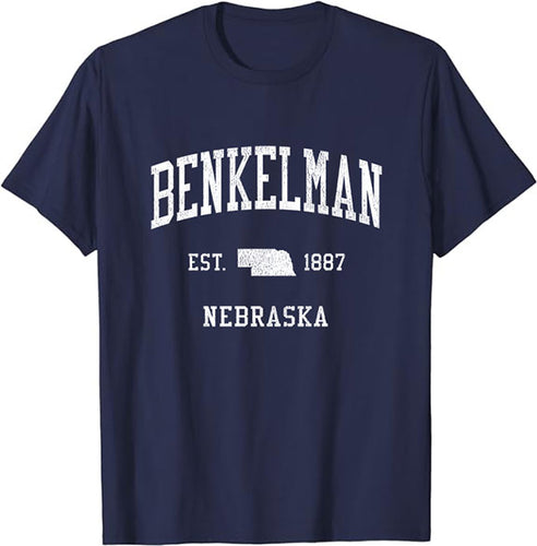 Benkelman Nebraska NE T-Shirt Vintage Athletic Sports Design Tee