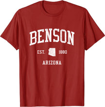 Benson Arizona AZ T-Shirt Vintage Athletic Sports Design Tee