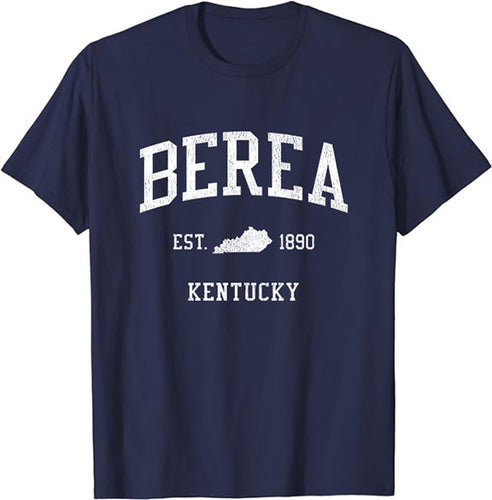 Berea Kentucky KY T-Shirt Vintage Athletic Sports Design Tee