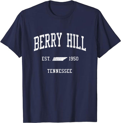 Berry Hill Tennessee TN T-Shirt Vintage Athletic Sports Design Tee