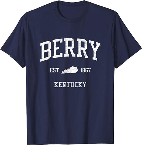 Berry Kentucky KY T-Shirt Vintage Athletic Sports Design Tee