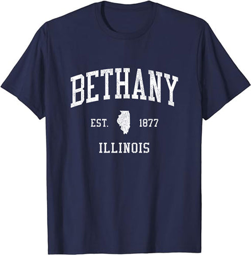 Bethany Illinois IL T-Shirt Vintage Athletic Sports Design Tee