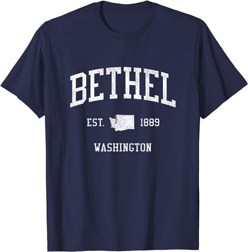 Bethel Washington WA T-Shirt Vintage Athletic Sports Design Tee