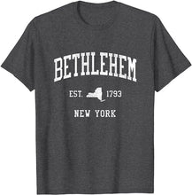 Bethlehem New York NY T-Shirt Vintage Athletic Sports Design Tee