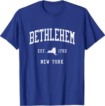 Bethlehem New York NY T-Shirt Vintage Athletic Sports Design Tee