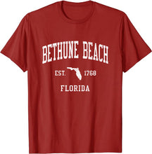 Bethune Beach Florida FL T-Shirt Vintage Athletic Sports Design Tee