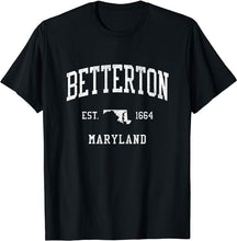 Betterton Maryland MD T-Shirt Vintage Athletic Sports Design Tee