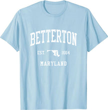 Betterton Maryland MD T-Shirt Vintage Athletic Sports Design Tee