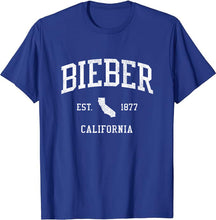 Bieber California CA T-Shirt Vintage Athletic Sports Design Tee