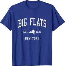 Big Flats New York NY T-Shirt Vintage Athletic Sports Design Tee