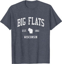 Big Flats Wisconsin WI T-Shirt Vintage Athletic Sports Design Tee