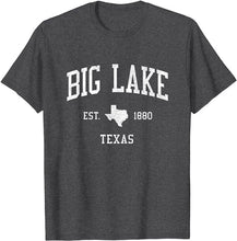 Big Lake Texas TX T-Shirt Vintage Athletic Sports Design Tee