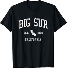 Big Sur California CA T-Shirt Vintage Athletic Sports Design Tee