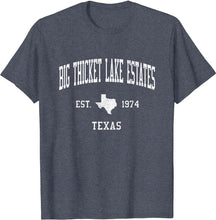 Big Thicket Lake Estates Texas TX T-Shirt Vintage Athletic Sports Design Tee