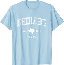 Big Thicket Lake Estates Texas TX T-Shirt Vintage Athletic Sports Design Tee