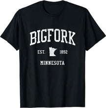 Bigfork Minnesota MN T-Shirt Vintage Athletic Sports Design Tee