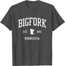 Bigfork Minnesota MN T-Shirt Vintage Athletic Sports Design Tee