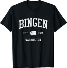 Bingen Washington WA T-Shirt Vintage Athletic Sports Design Tee