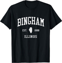 Bingham Illinois IL T-Shirt Vintage Athletic Sports Design Tee