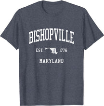 Bishopville Maryland MD T-Shirt Vintage Athletic Sports Design Tee