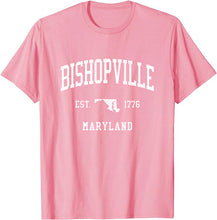 Bishopville Maryland MD T-Shirt Vintage Athletic Sports Design Tee