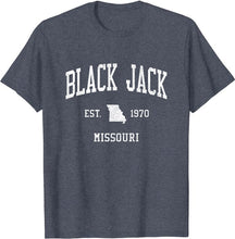 Black Jack Missouri MO T-Shirt Vintage Athletic Sports Design Tee