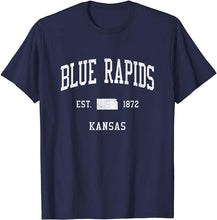 Blue Rapids Kansas KS T-Shirt Vintage Athletic Sports Design Tee