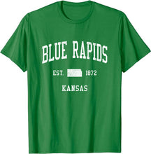 Blue Rapids Kansas KS T-Shirt Vintage Athletic Sports Design Tee