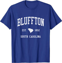 Bluffton South Carolina SC T-Shirt Vintage Athletic Sports Design Tee