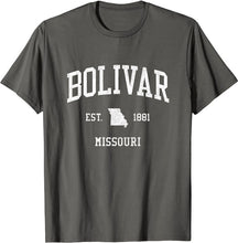 Bolivar Missouri MO T-Shirt Vintage Athletic Sports Design Tee