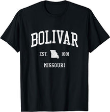 Bolivar Missouri MO T-Shirt Vintage Athletic Sports Design Tee