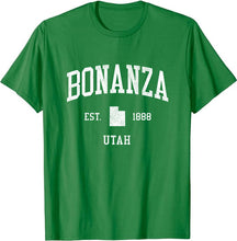 Bonanza Utah UT T-Shirt Vintage Athletic Sports Design Tee