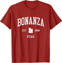 Bonanza Utah UT T-Shirt Vintage Athletic Sports Design Tee