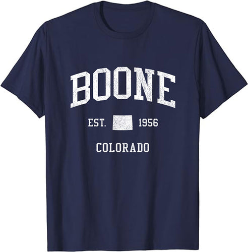 Boone Colorado CO T-Shirt Vintage Athletic Sports Design Tee