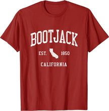 Bootjack California CA T-Shirt Vintage Athletic Sports Design Tee