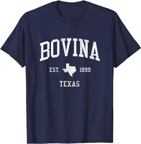 Bovina Texas TX T-Shirt Vintage Athletic Sports Design Tee