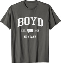 Boyd Montana MT T-Shirt Vintage Athletic Sports Design Tee
