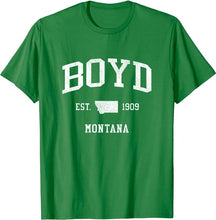 Boyd Montana MT T-Shirt Vintage Athletic Sports Design Tee