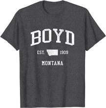Boyd Montana MT T-Shirt Vintage Athletic Sports Design Tee