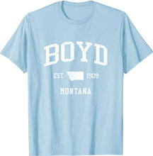 Boyd Montana MT T-Shirt Vintage Athletic Sports Design Tee