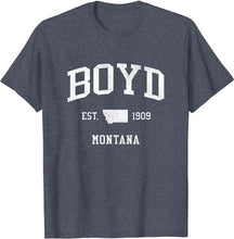 Boyd Montana MT T-Shirt Vintage Athletic Sports Design Tee