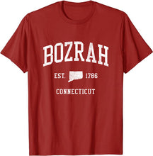 Bozrah Connecticut CT T-Shirt Vintage Athletic Sports Design Tee