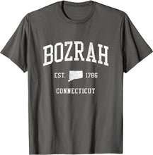 Bozrah Connecticut CT T-Shirt Vintage Athletic Sports Design Tee