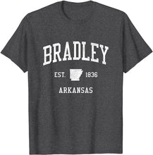 Bradley Arkansas AR T-Shirt Vintage Athletic Sports Design Tee