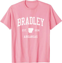 Bradley Arkansas AR T-Shirt Vintage Athletic Sports Design Tee